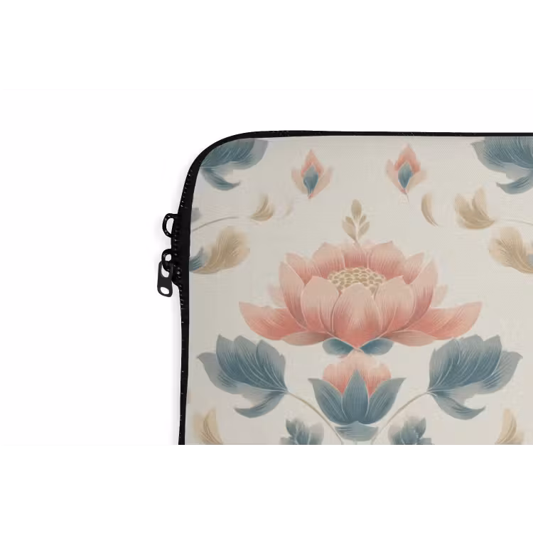 Lotus - Bloemen - Roze laptophoes neopreen klein 279 -detail