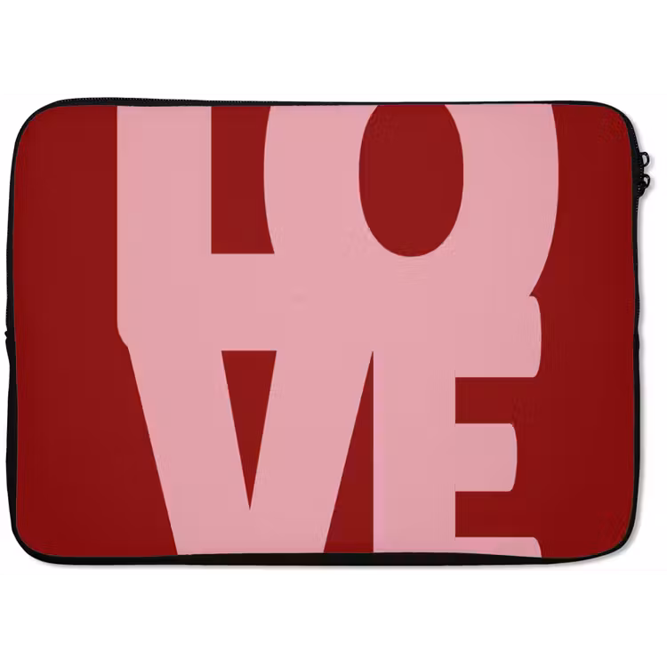 Love - Rood - Blokletters laptophoes neopreen klein -zkaufland3dotto