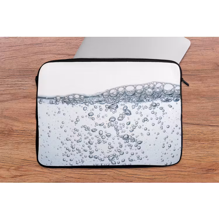 Luchtbellen - Water - Dynamisch laptophoes neopreen klein -tafel
