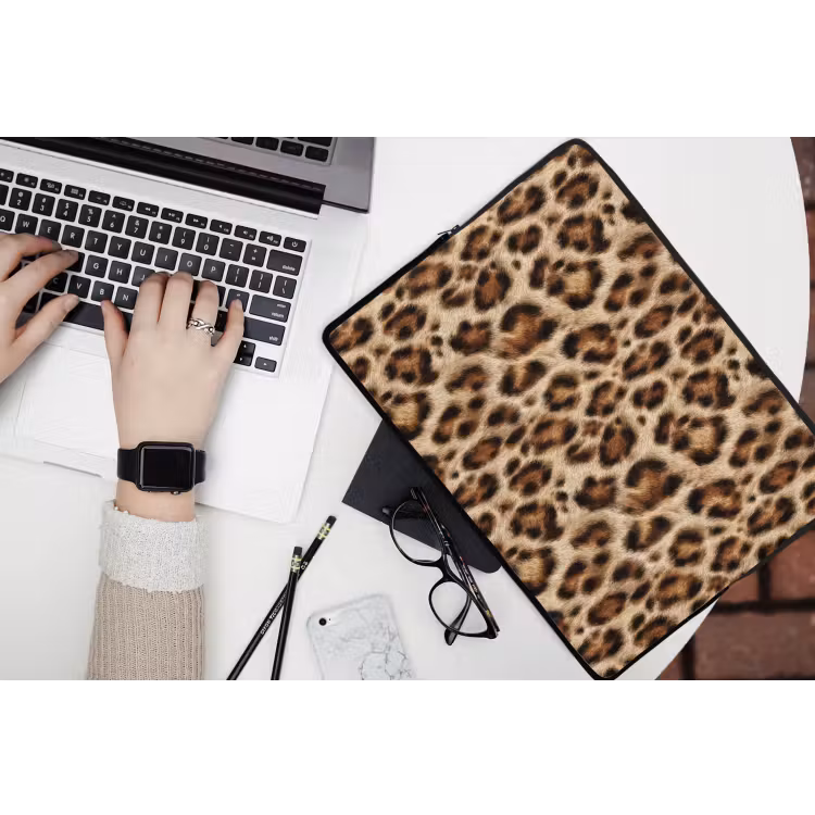 Luipaard - Vacht - Bruin laptophoes neopreen klein 279 -bureau