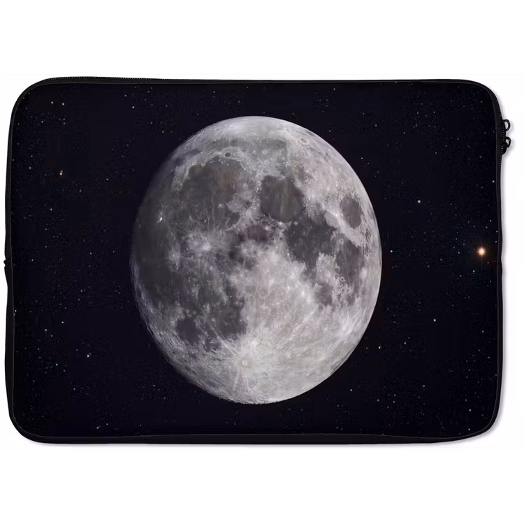Laptophoes Maan - Sterren - Ruimte - Maan - Sterren - Ruimte laptophoes neopreen klein