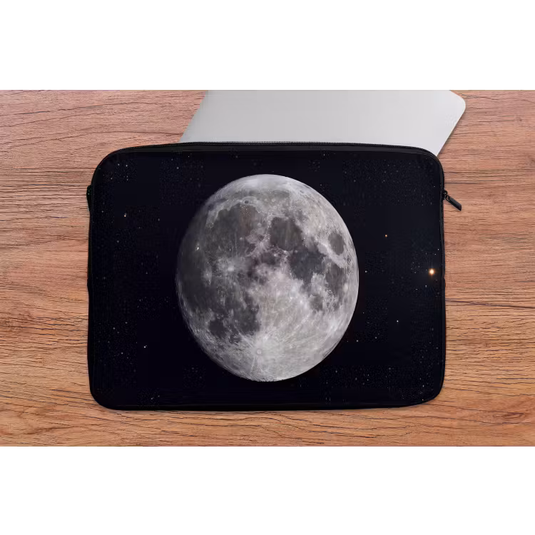 Laptophoes Maan - Sterren - Ruimte - Maan - Sterren - Ruimte laptophoes neopreen klein
