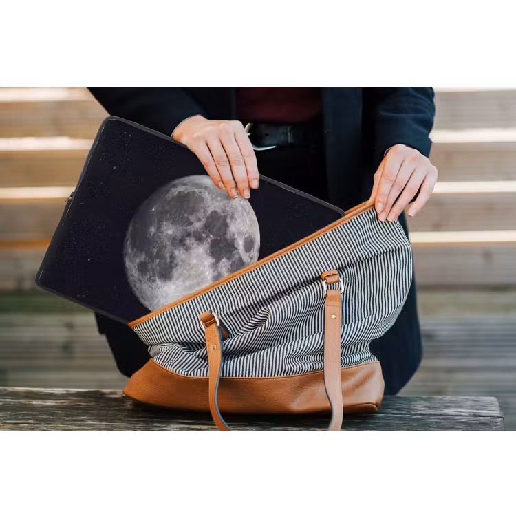 Laptophoes Maan - Sterren - Ruimte - Maan - Sterren - Ruimte laptophoes neopreen klein
