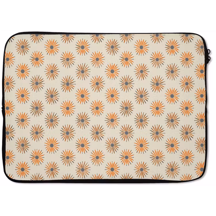 Madelief - Patroon - Oranje laptophoes neopreen klein 279 -zkaufland3dotto