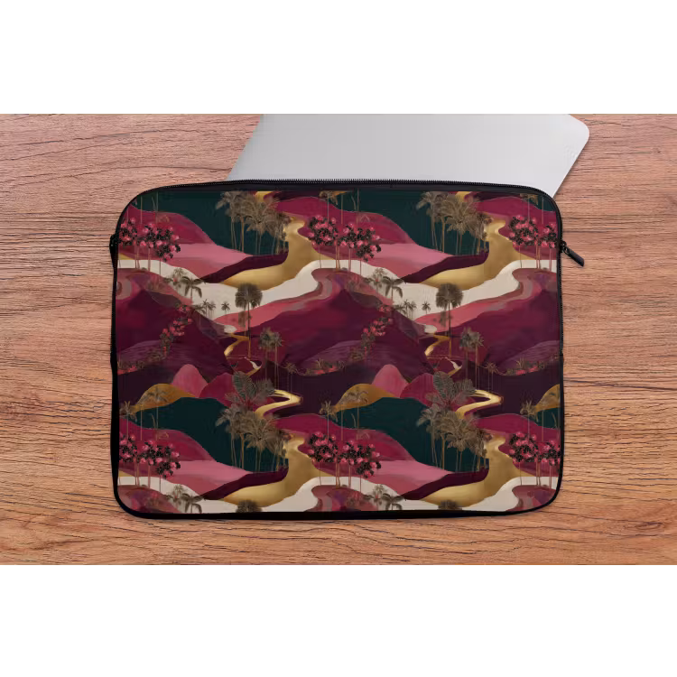 Magisch - Palmbomen - Goud laptophoes neopreen klein 279 -tafel