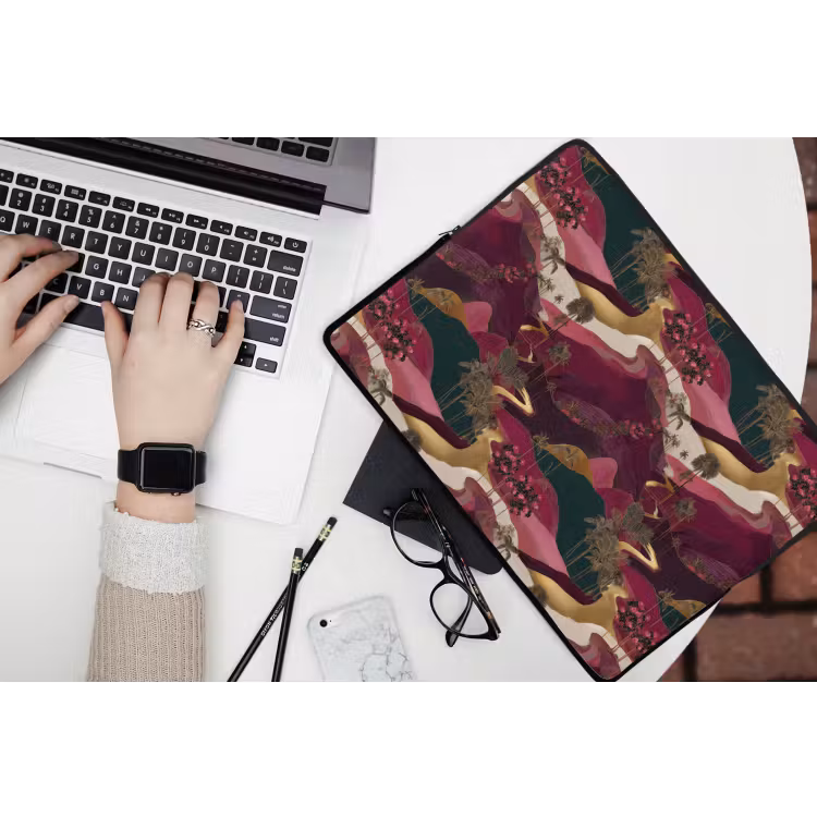 Magisch - Palmbomen - Goud laptophoes neopreen klein 279 -bureau
