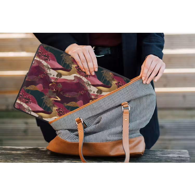 Magisch - Palmbomen - Goud laptophoes neopreen klein 279 -tas