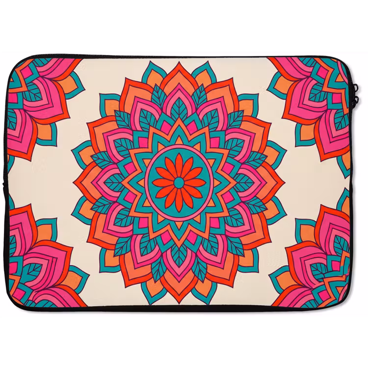 Mandala - Patroon - Abstract - Kleurrijk - Modern laptophoes neopreen klein -zkaufland3dotto