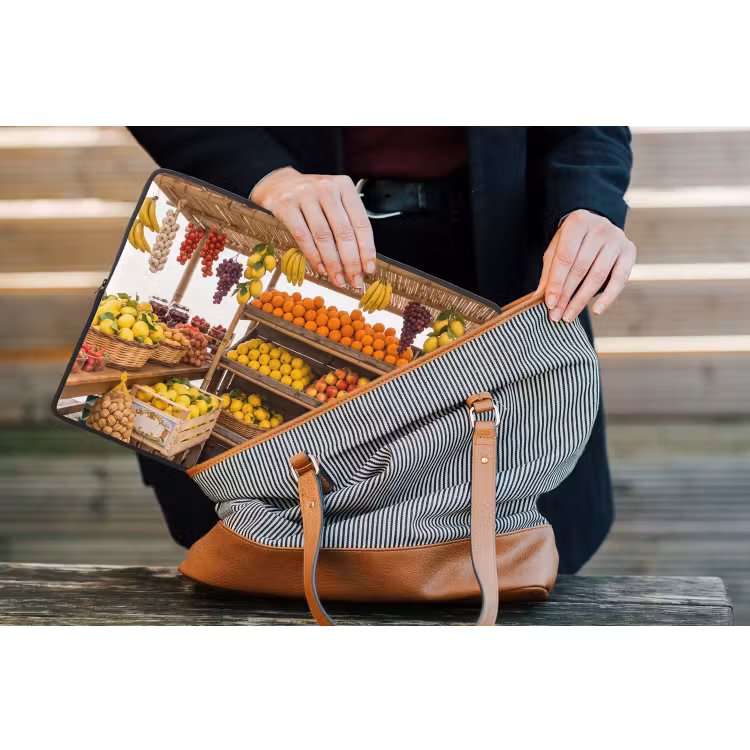 Laptophoes Marktkraam - Fruit - Vers - Marktkraam - Fruit - Vers laptophoes neopreen klein