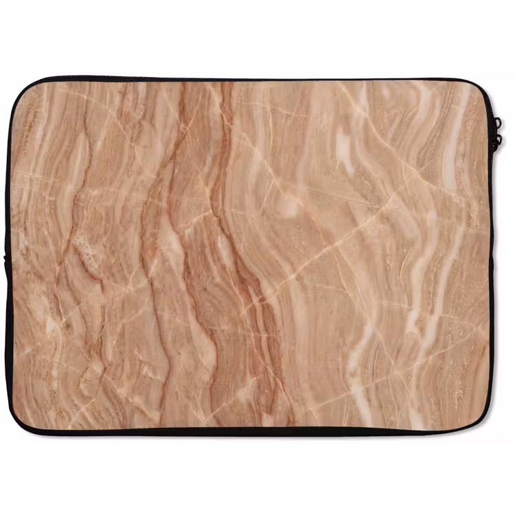 Marmer - Ader - Natuur - Abstract - Beige laptophoes neopreen klein -zkaufland3dotto