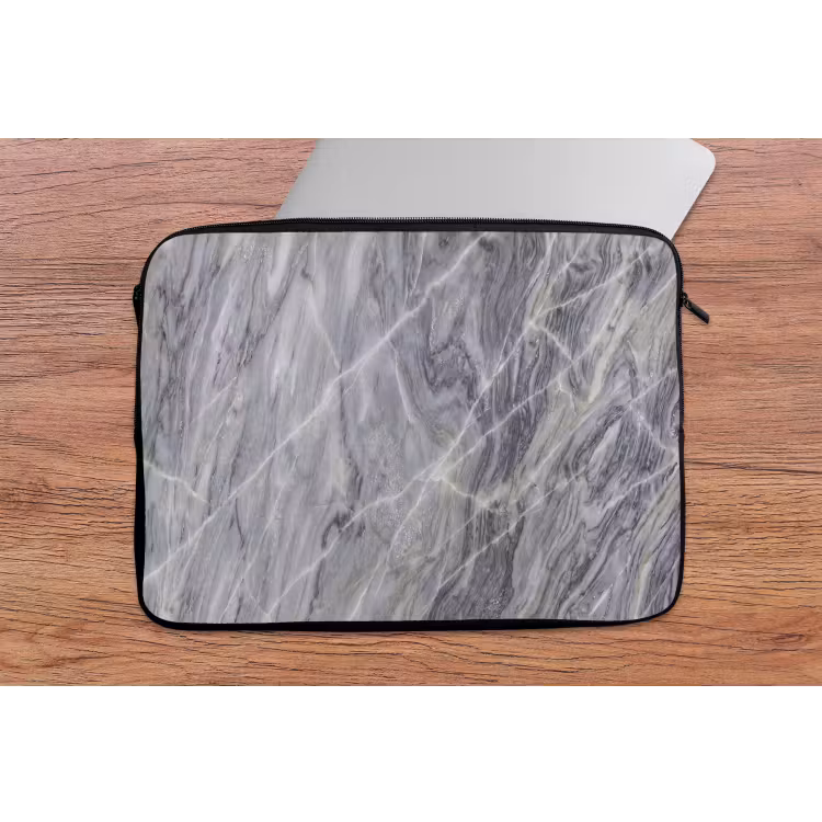 Marmer - Ader - Patroon - Abstract - Grijs laptophoes neopreen klein -tafel