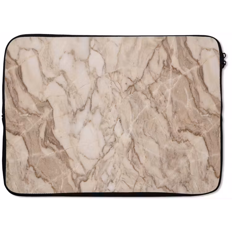 Marmer - Aderen - Textuur - Beige - Modern laptophoes neopreen klein -zkaufland3dotto
