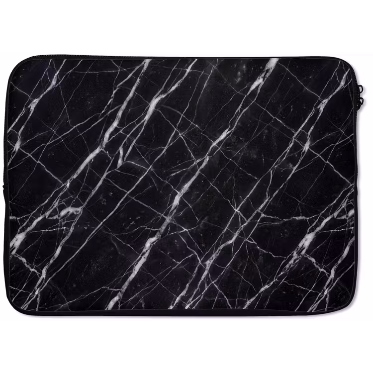 Marmer - Aders - Abstract - Zwart laptophoes neopreen klein -zkaufland3dotto
