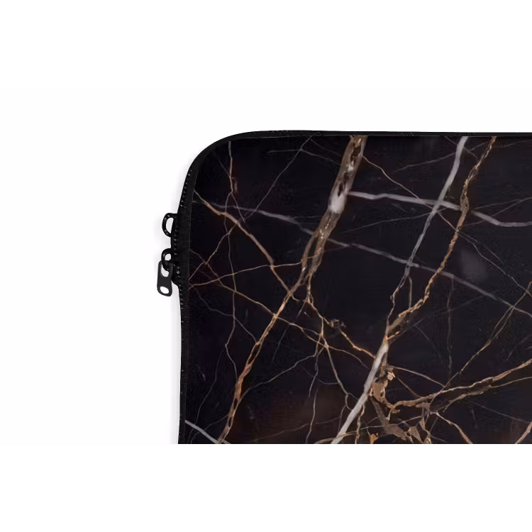 Marmer - Goud - Abstract - Zwart laptophoes neopreen klein -detail