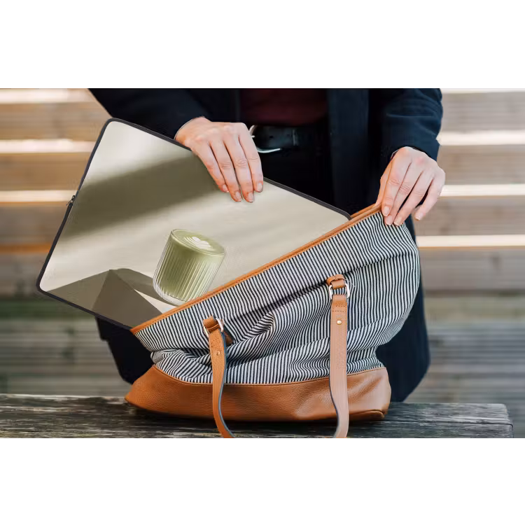 Matcha - Glas - Groen - Minimalistisch laptophoes neopreen klein -tas