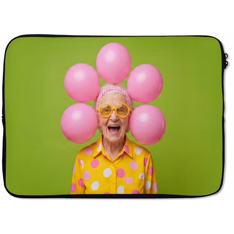 Mens - Ballonnen - Feest - Kleurrijk - Roze laptophoes neopreen klein -zkaufland3dotto