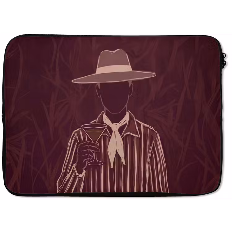 Mens - Hoed - Cocktail - Abstract - Bruin laptophoes neopreen klein -zkaufland3dotto