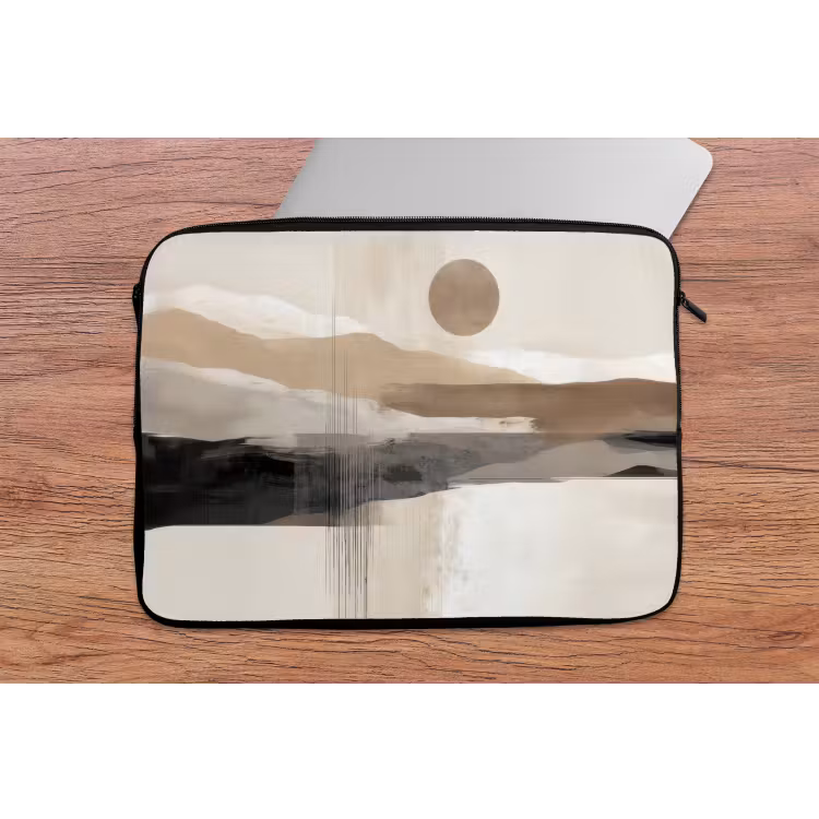 Minimalistisch - Landschap - Dimensie laptophoes neopreen klein -tafel
