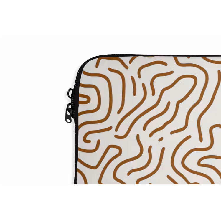 Minimalistisch - Patroon - Terracotta laptophoes neopreen klein 279 -detail