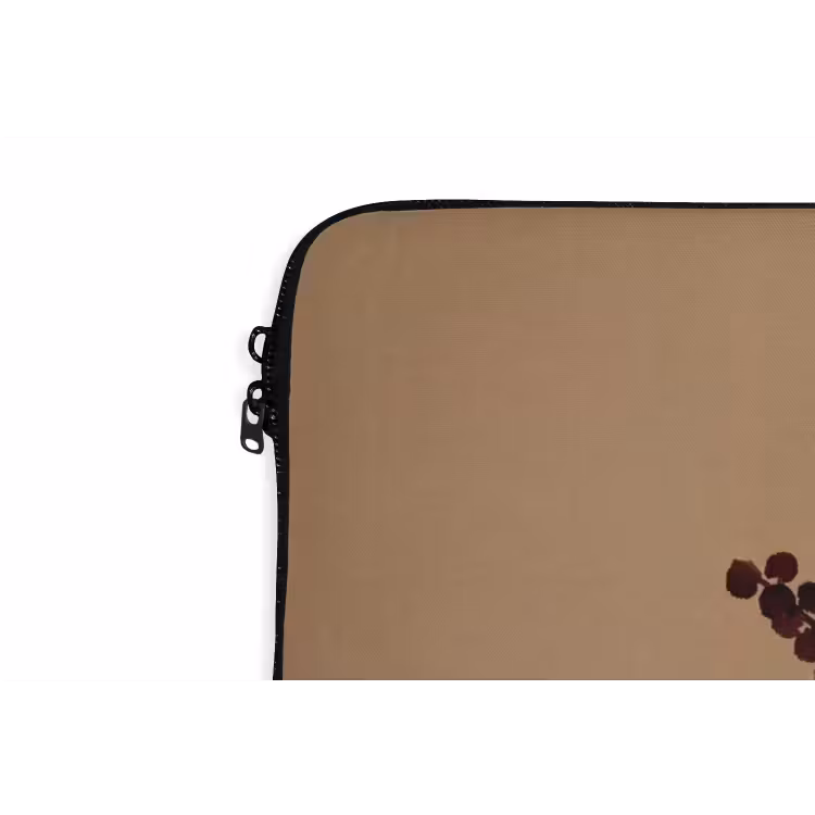 Minimalistisch - Vaas - Bloemen - Bruin laptophoes neopreen klein -detail