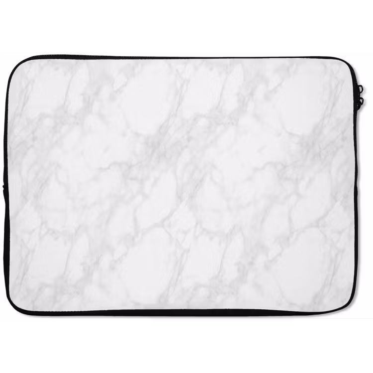 Minimalistisch - Wit - Grijze aders laptophoes neopreen klein 279 -zkaufland3dotto