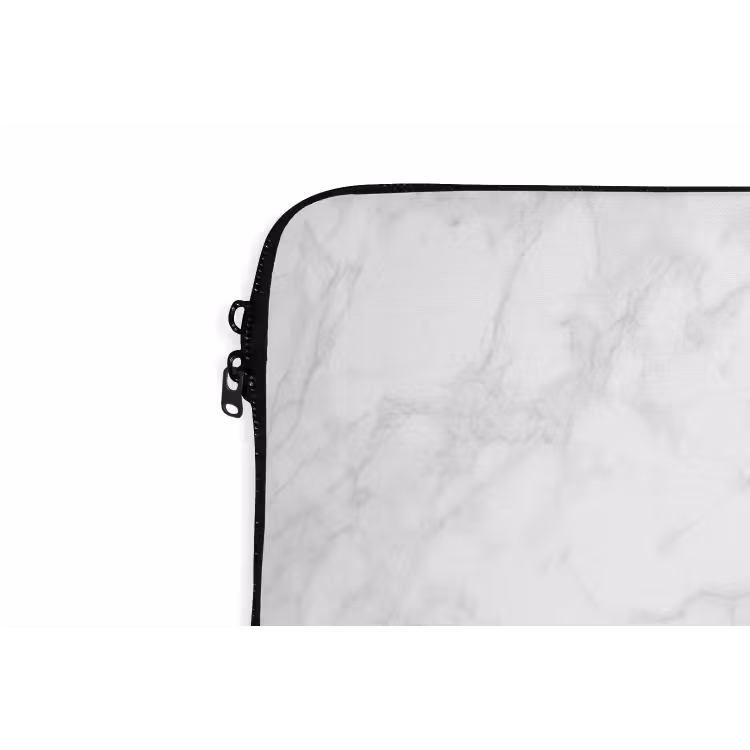 Minimalistisch - Wit - Grijze aders laptophoes neopreen klein 279 -detail