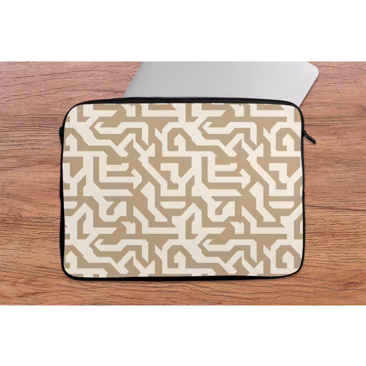 Modern - Abstract - Beige laptophoes neopreen klein 279 -tafel
