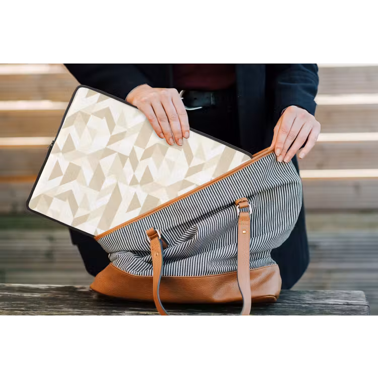 Modern - Abstract - Beige laptophoes neopreen klein 279 -tas