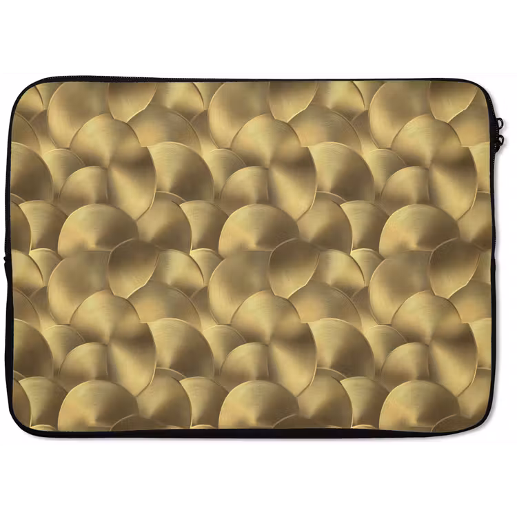 Modern - Cirkel - Goud laptophoes neopreen klein 279 -zkaufland3dotto