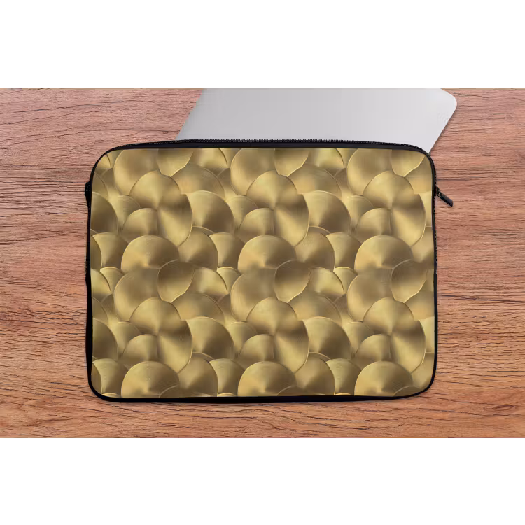 Modern - Cirkel - Goud laptophoes neopreen klein 279 -tafel