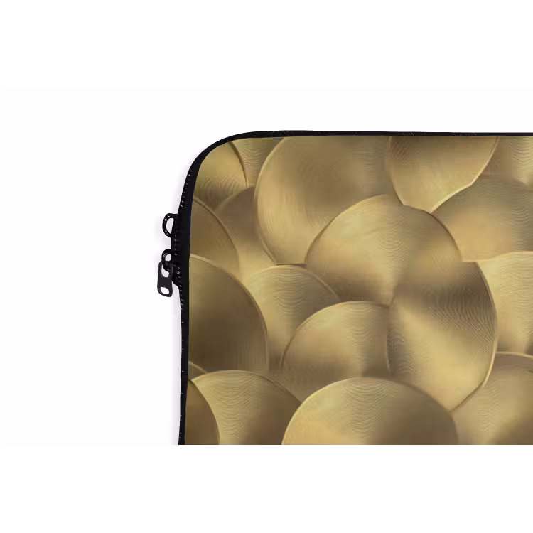 Modern - Cirkel - Goud laptophoes neopreen klein 279 -detail