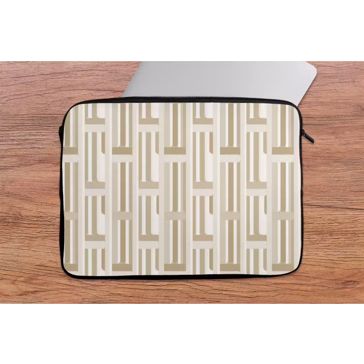 Modern - Geometrisch - Beige laptophoes neopreen klein 279 -tafel