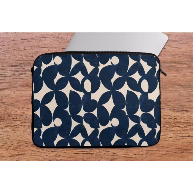 Modern - Geometrisch - Blauw laptophoes neopreen klein 279 -tafel