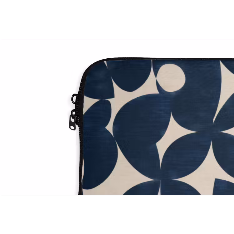 Modern - Geometrisch - Blauw laptophoes neopreen klein 279 -detail