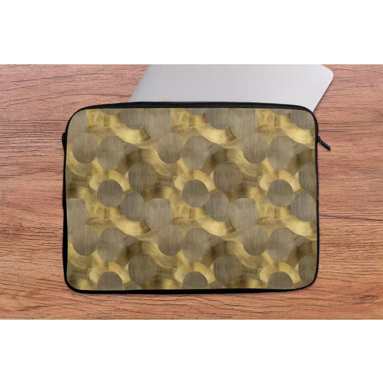 Modern - Geometrisch - Goud laptophoes neopreen klein 279 -tafel