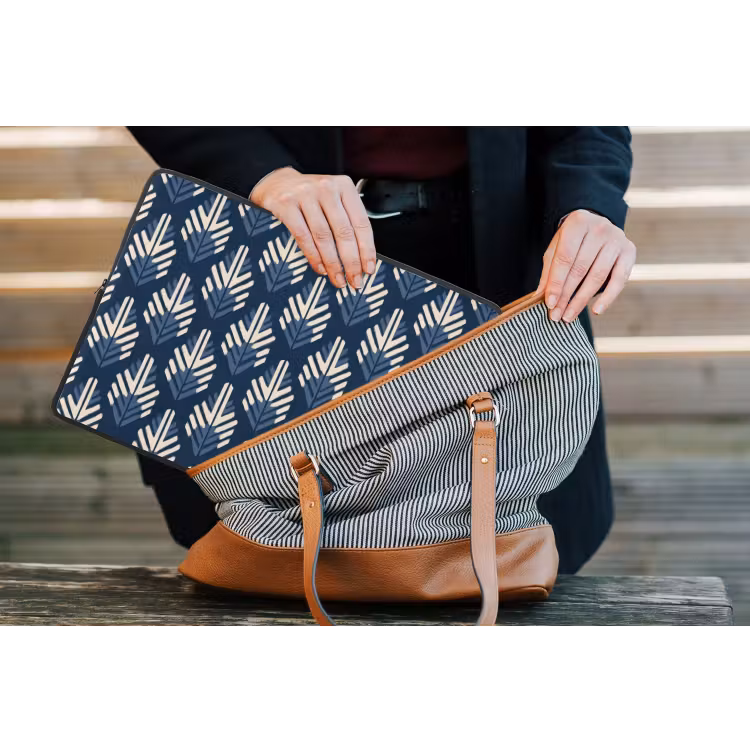 Modern - Patroon - Blauw laptophoes neopreen klein 279 -tas