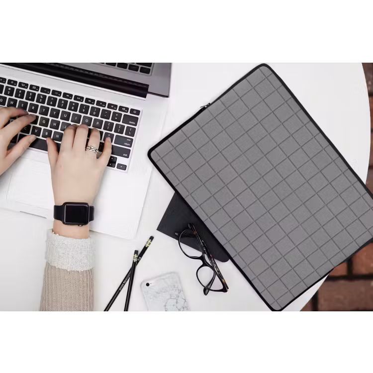 Modern - Patroon - Grijs laptophoes neopreen klein 279 -bureau