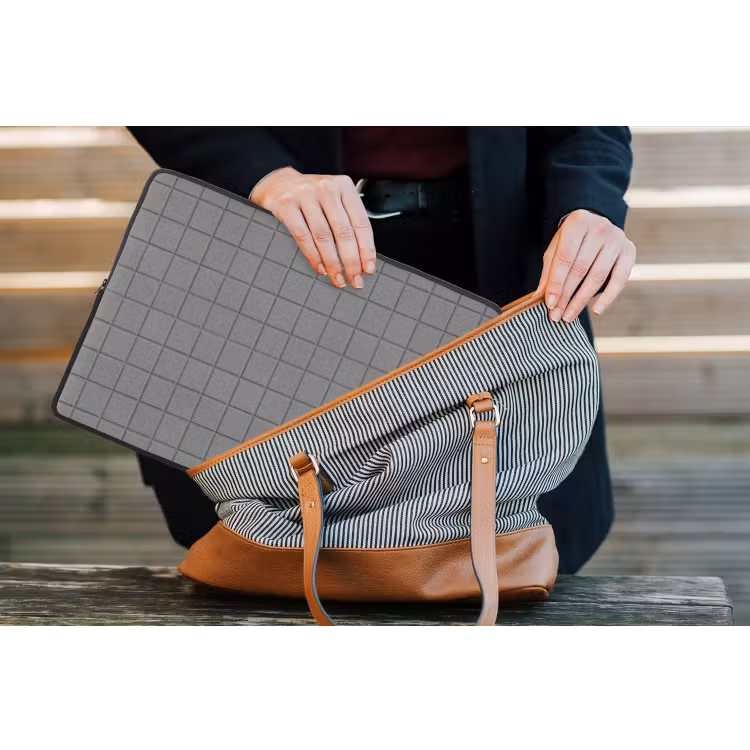 Modern - Patroon - Grijs laptophoes neopreen klein 279 -tas