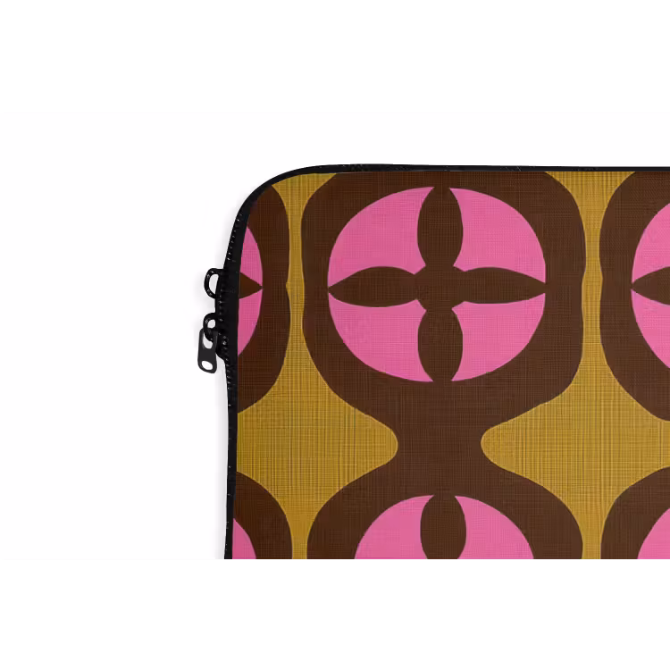 Modern - Patroon - Roze laptophoes neopreen klein 279 -detail