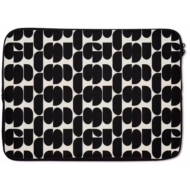 Modern - Patroon - Zwart laptophoes neopreen klein 279 -zkaufland3dotto