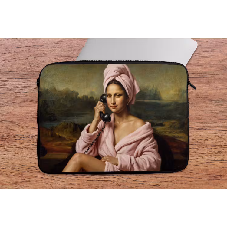 Mona - Klassiek - Roze laptophoes neopreen klein -tafel