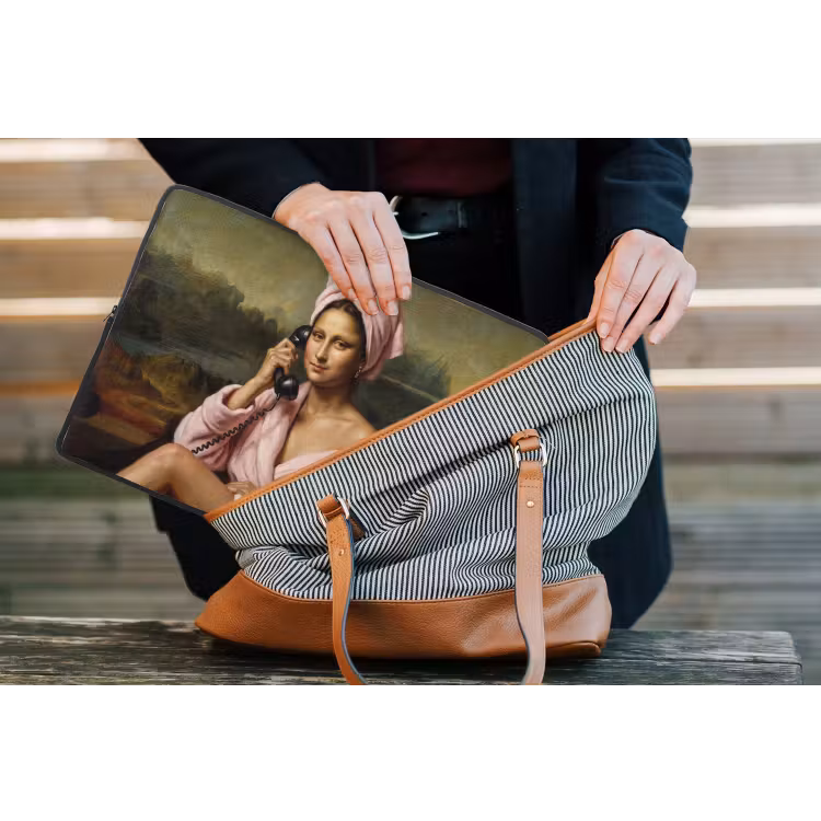 Mona - Klassiek - Roze laptophoes neopreen klein -tas