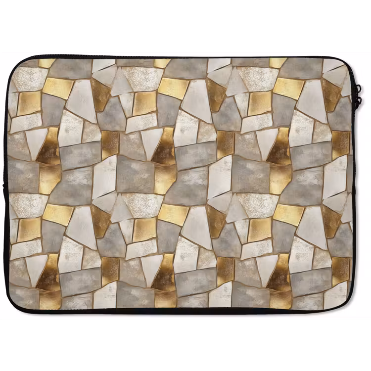 Mozaïek - Marmer - Goud laptophoes neopreen klein 279 -zkaufland3dotto