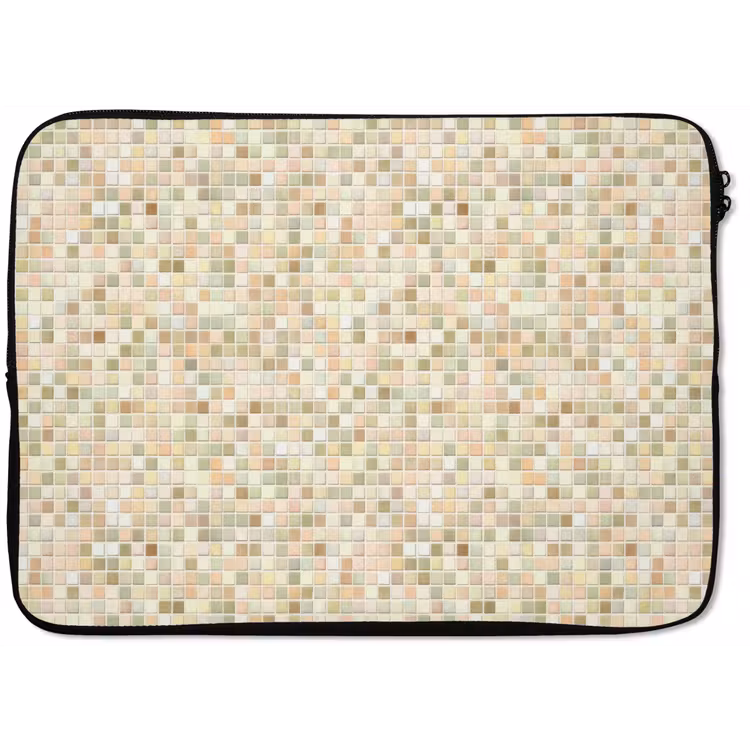 Mozaïek - Patroon - Beige laptophoes neopreen klein 279 -zkaufland3dotto