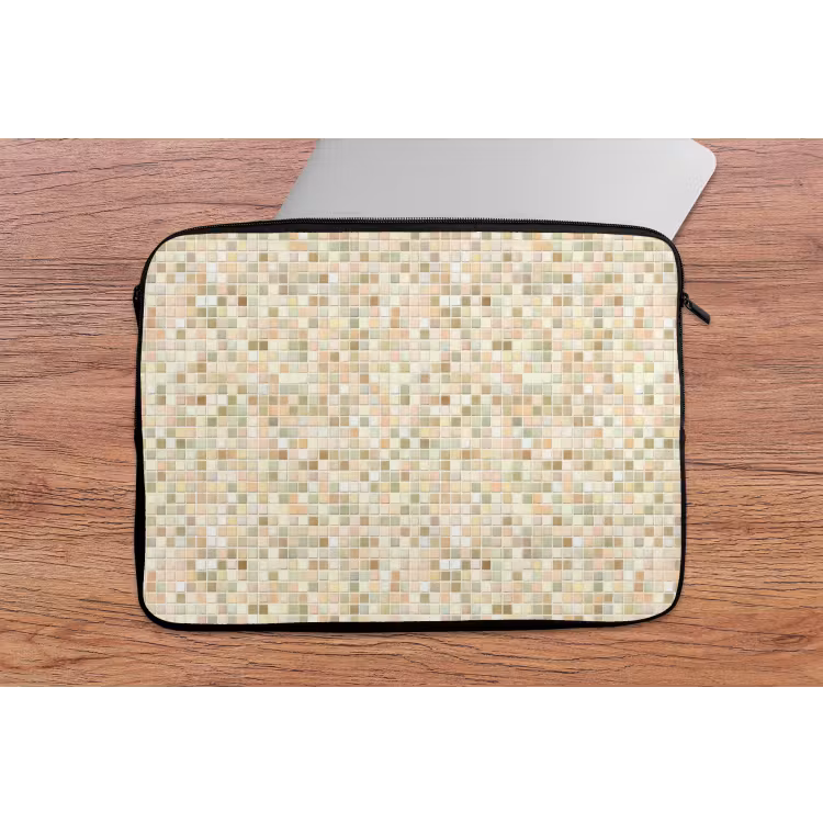 Mozaïek - Patroon - Beige laptophoes neopreen klein 279 -tafel