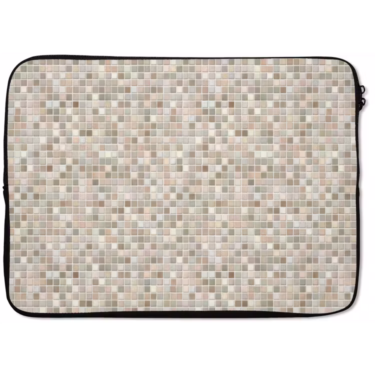 Mozaïek - Patroon- Taupe laptophoes neopreen klein 279 -zkaufland3dotto