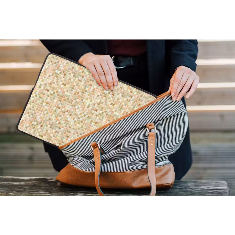 Mozaïek - Patroon - Terracotta laptophoes neopreen klein 279 -tas