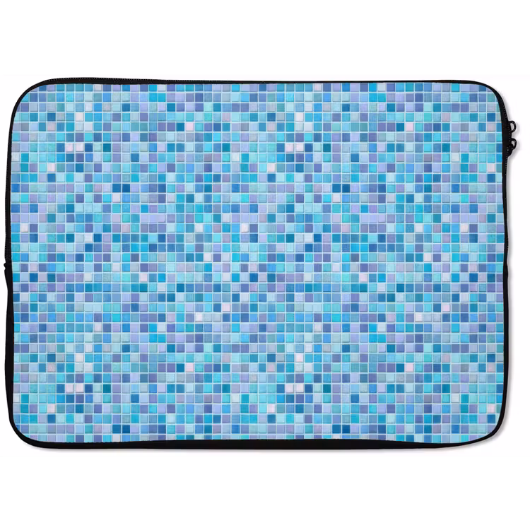 Mozaïek - Patroon - Turquoise laptophoes neopreen klein 279 -zkaufland3dotto
