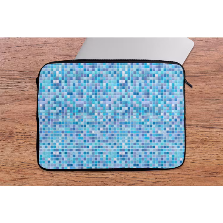 Mozaïek - Patroon - Turquoise laptophoes neopreen klein 279 -tafel