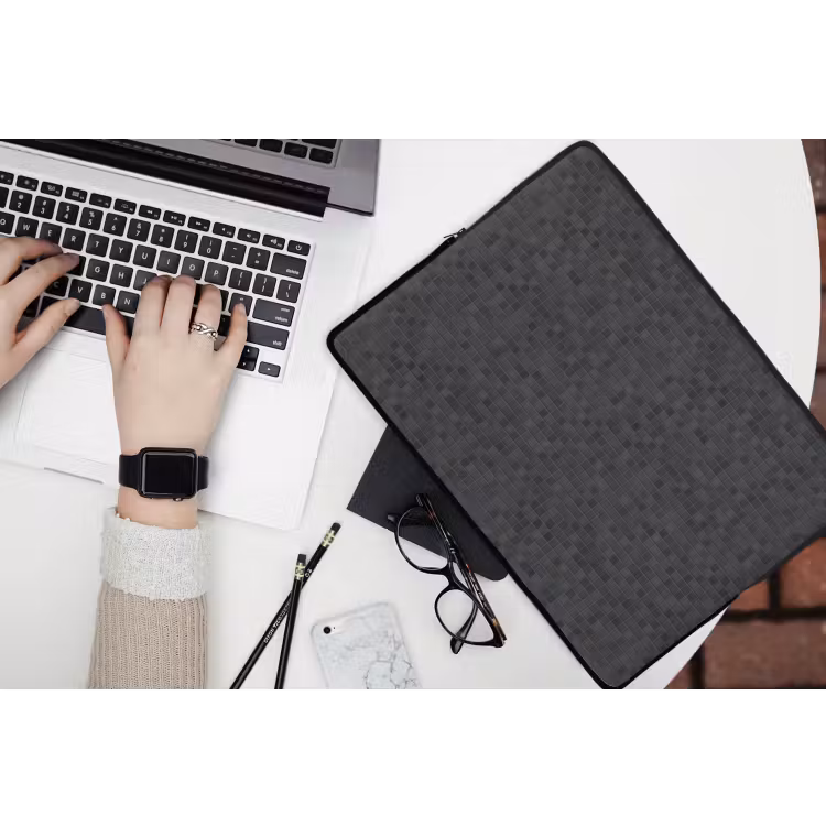 Mozaïek - Patroon - Zwart laptophoes neopreen klein 279 -bureau